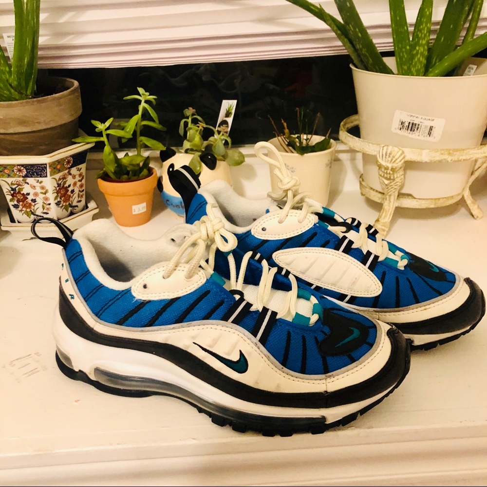 nike airmax 98 radiant emerald / blue nebula /sail